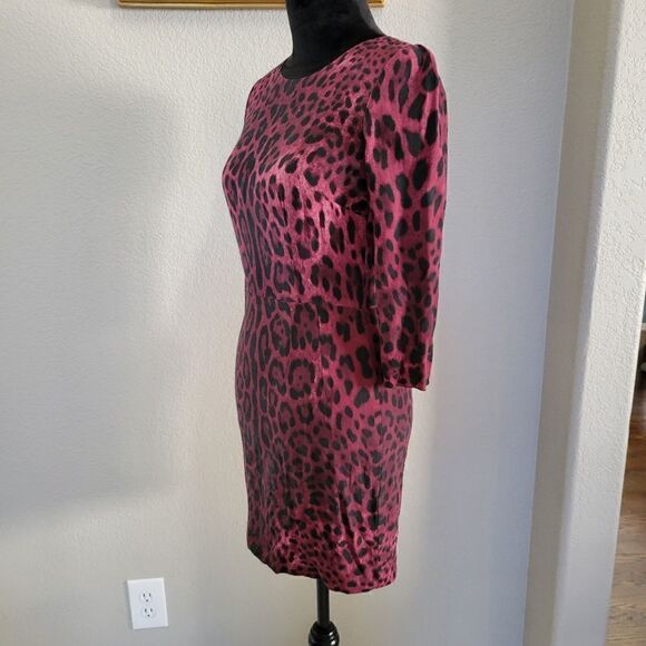 DOLCE & GABBANA signature silk leopard mini dress size 4-6 40-42 - Picture 13 of 14